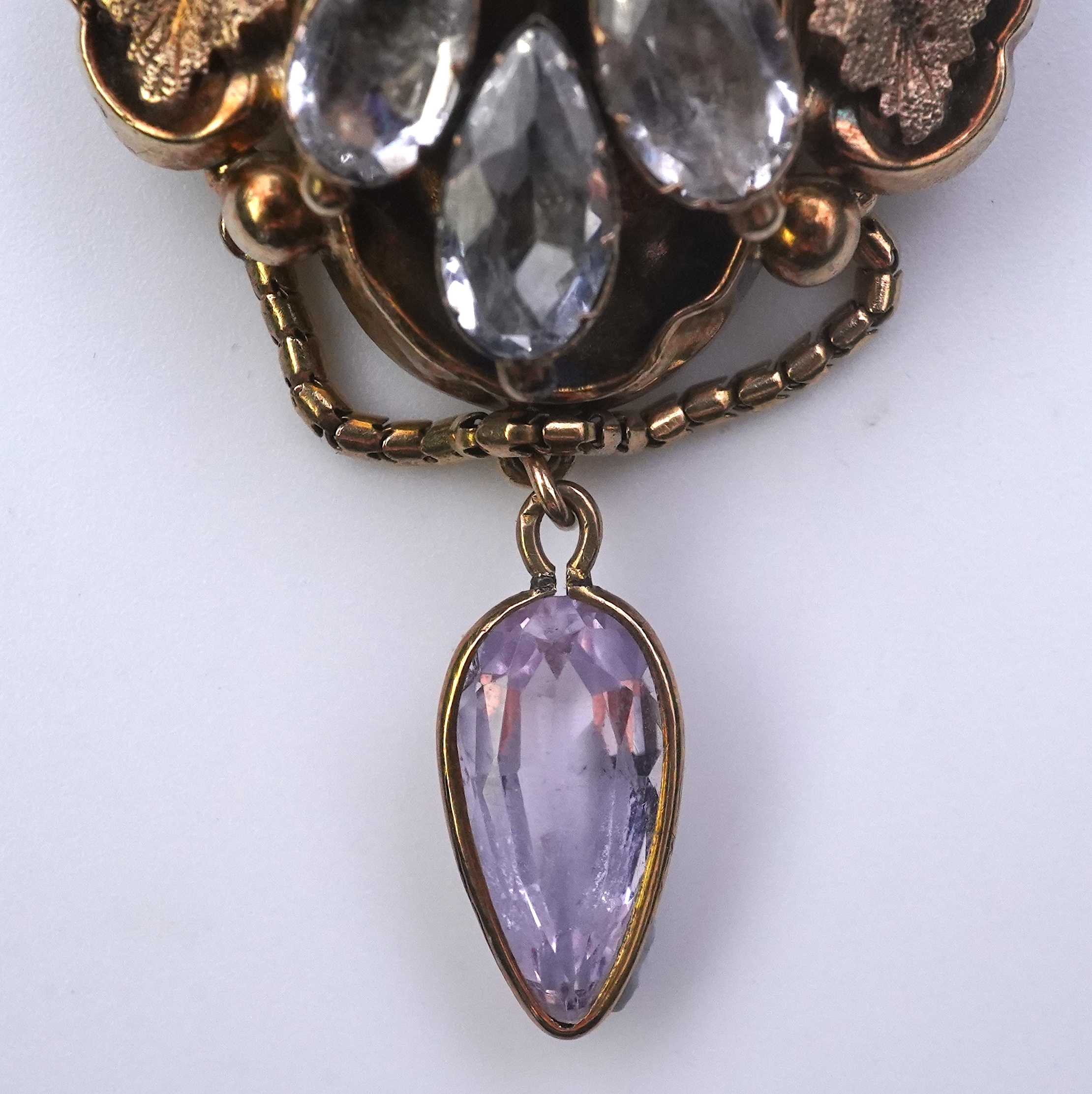 A topaz brooch, mid 19th century